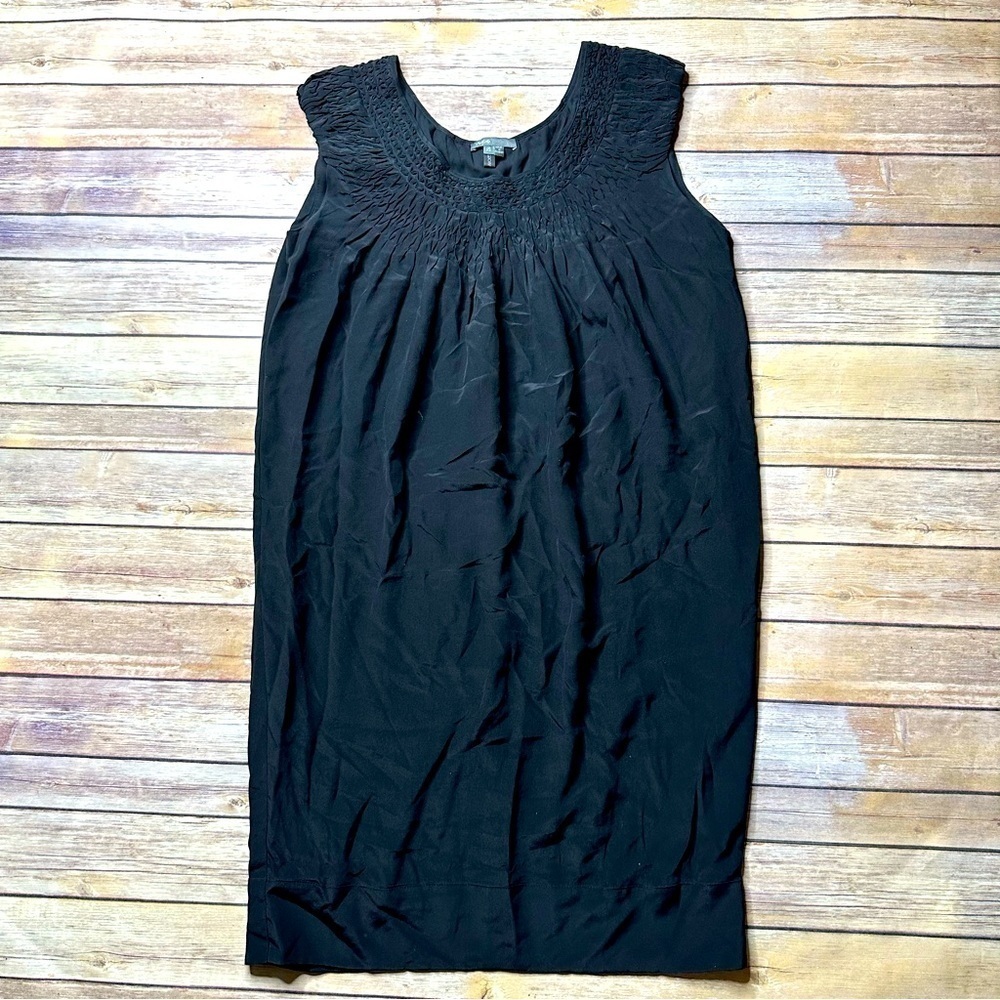 Vince Black Silk Sleeveless Mini Shift Dress Lined XS Bergdorf Goodman